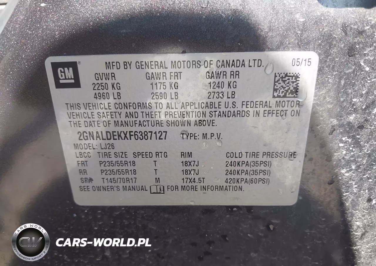 2015 Chevrolet Equinox Ltz VIN:2GNALDEKXF6387127 - 9
