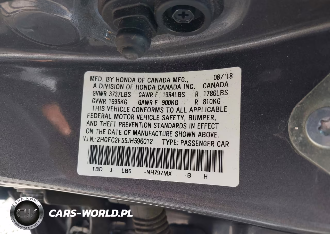 2018 Honda Civic Lx VIN:2HGFC2F55JH596012 - 9