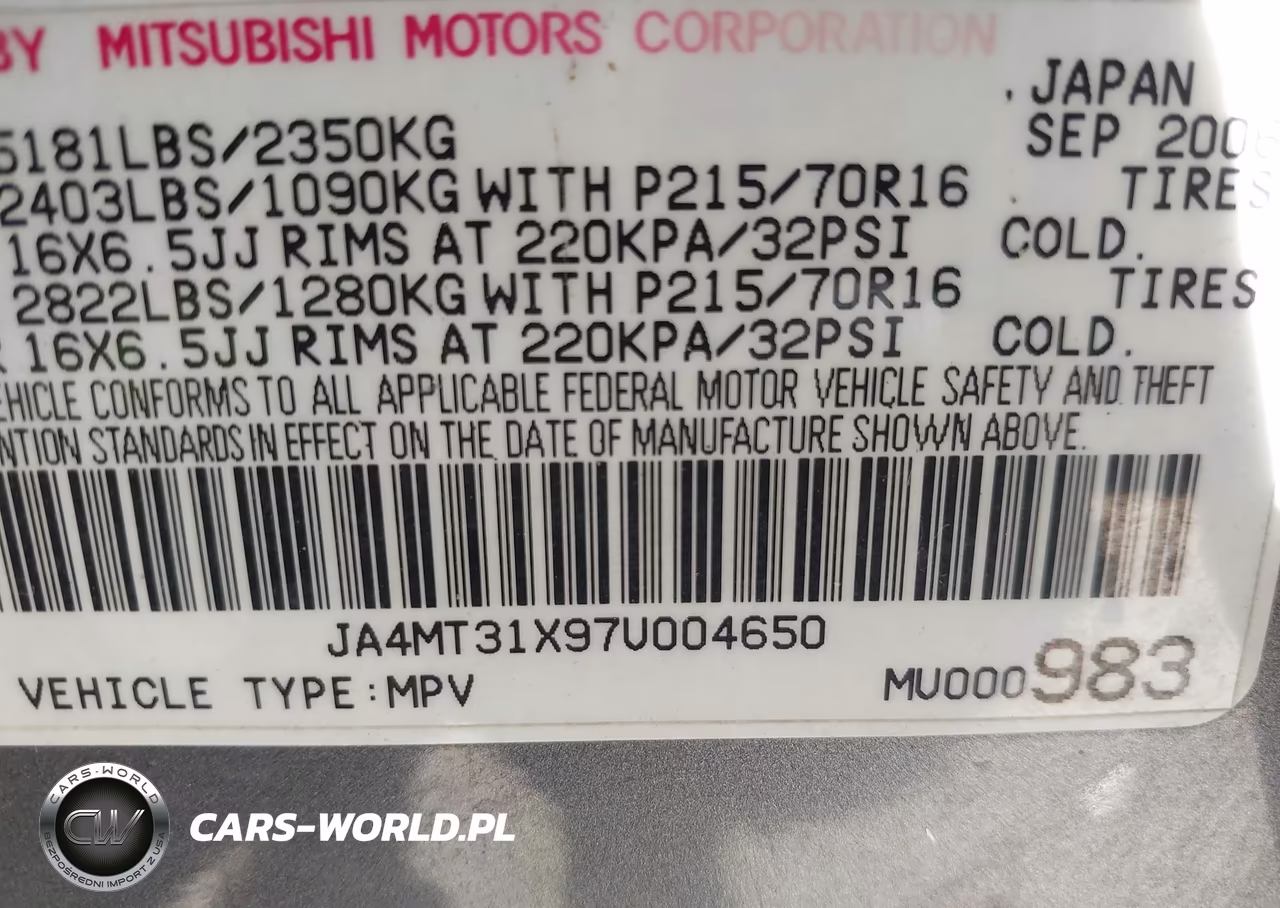 2007 Mitsubishi Outlander Ls VIN:JA4MT31X97U004650 - 9