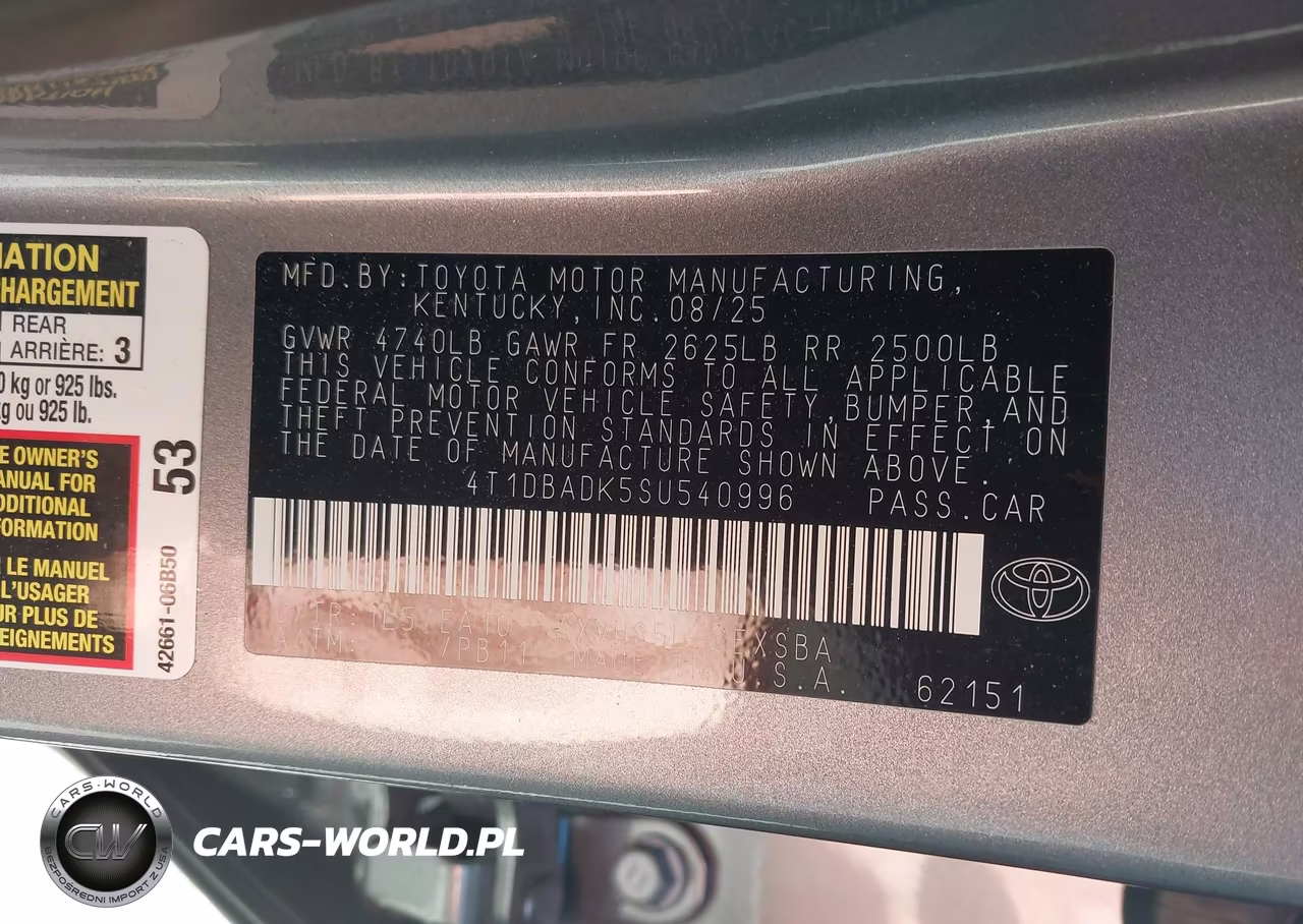 2025 Toyota Camry Se VIN:4T1DBADK5SU540996 - 9