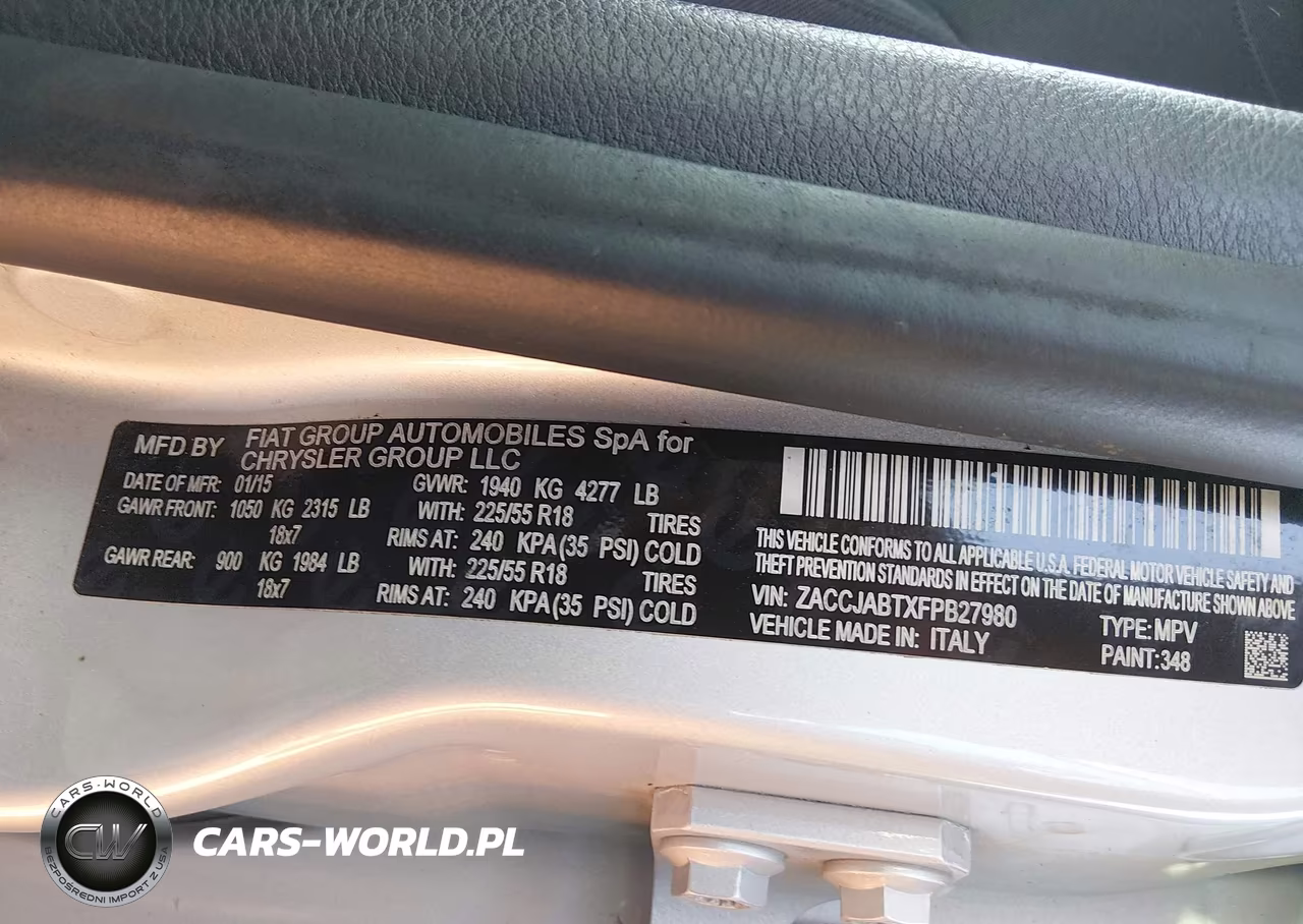 2015 Jeep Renegade Latitude VIN:ZACCJABTXFPB27980 - 9