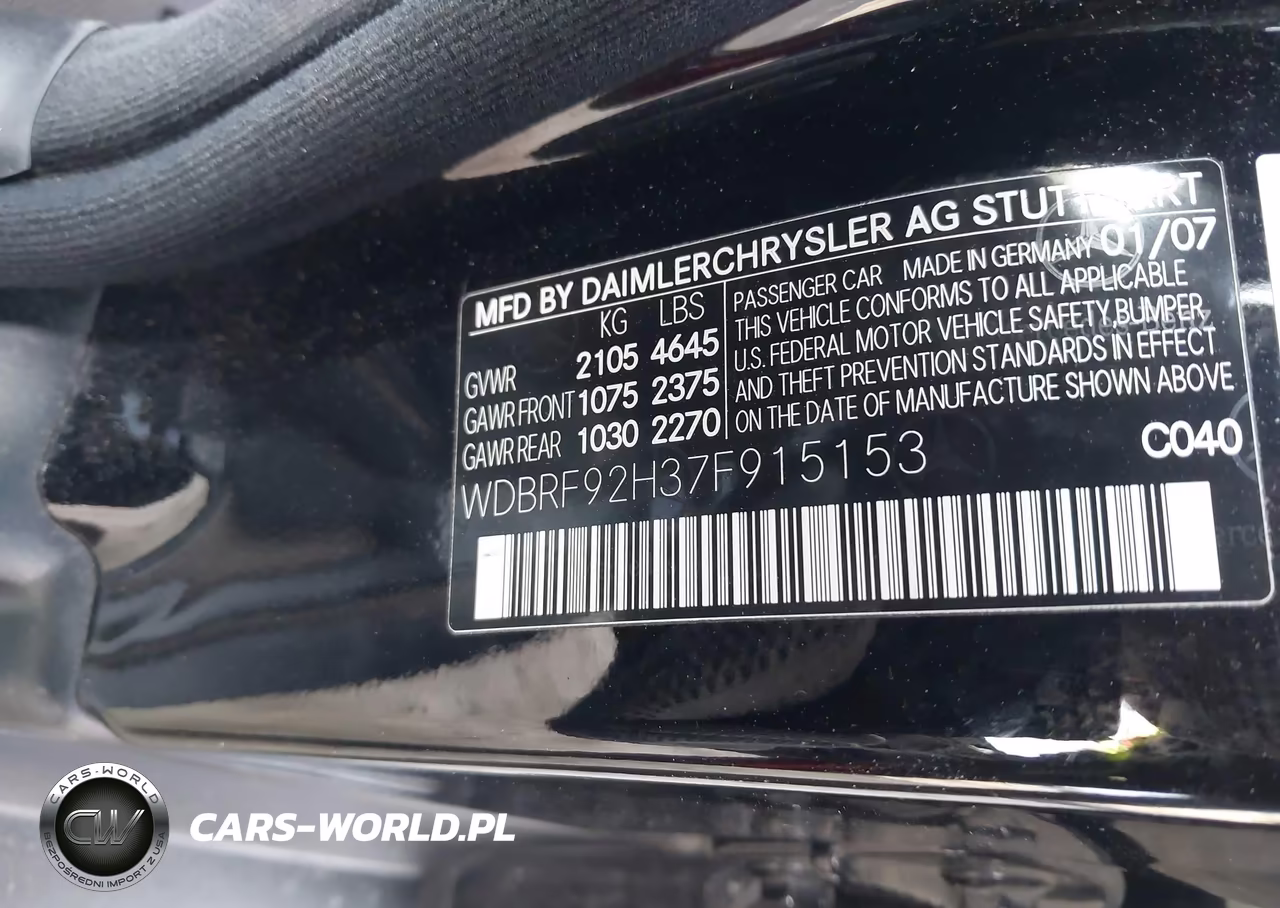 2007 Mercedes-Benz C 280 Luxury 4Matic VIN:WDBRF92H37F915153 - 9