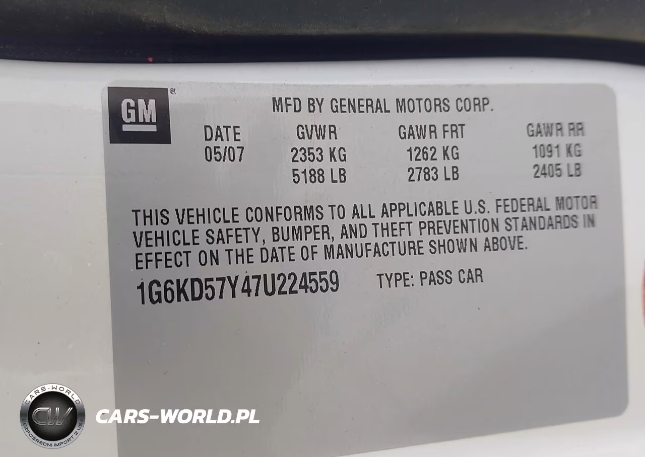2007 Cadillac Dts Luxury I VIN:1G6KD57Y47U224559 - 9