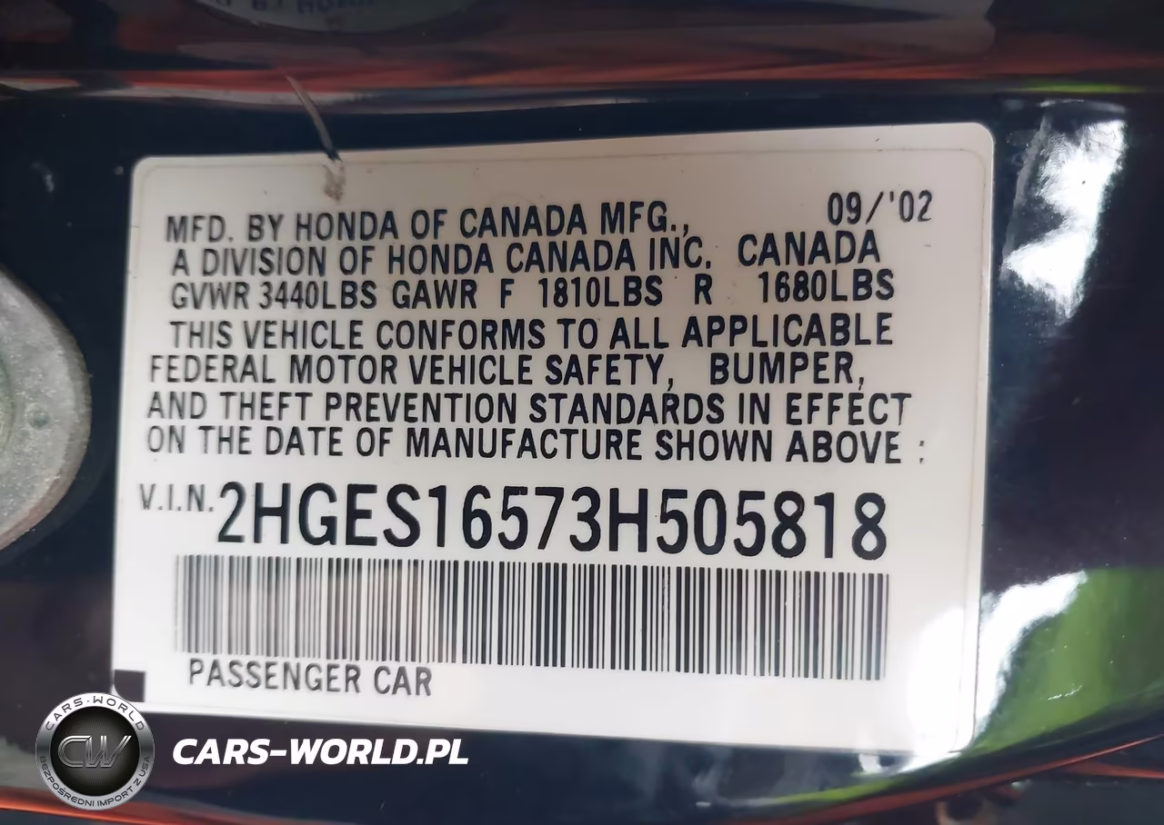 2003 Honda Civic Lx VIN:2HGES16573H505818 - 9