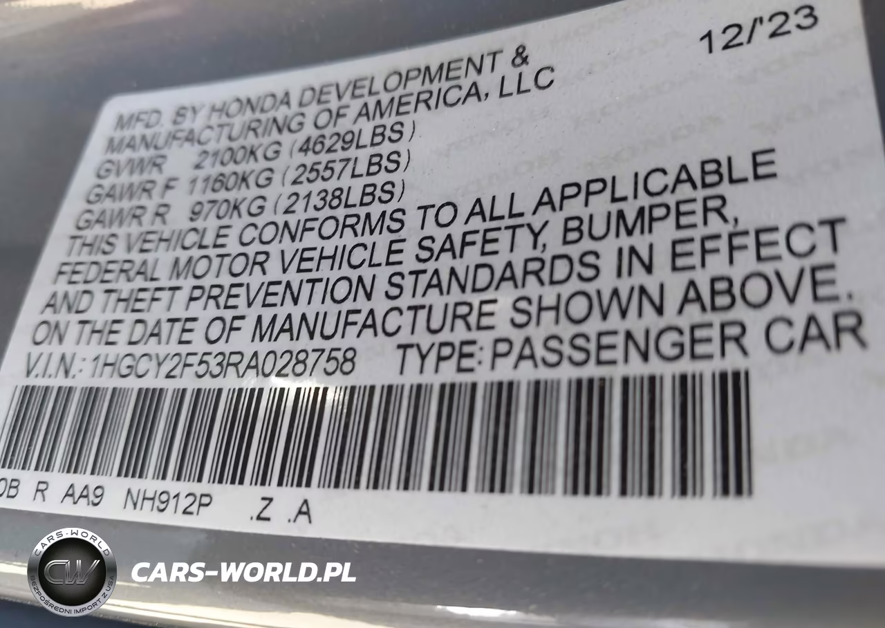 2024 Honda Accord Hybrid Sport VIN:1HGCY2F53RA028758 - 9