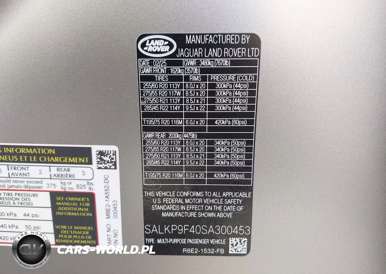 2025 Land Rover Range Rover P550E Se VIN:SALKP9F40SA300453 - 9