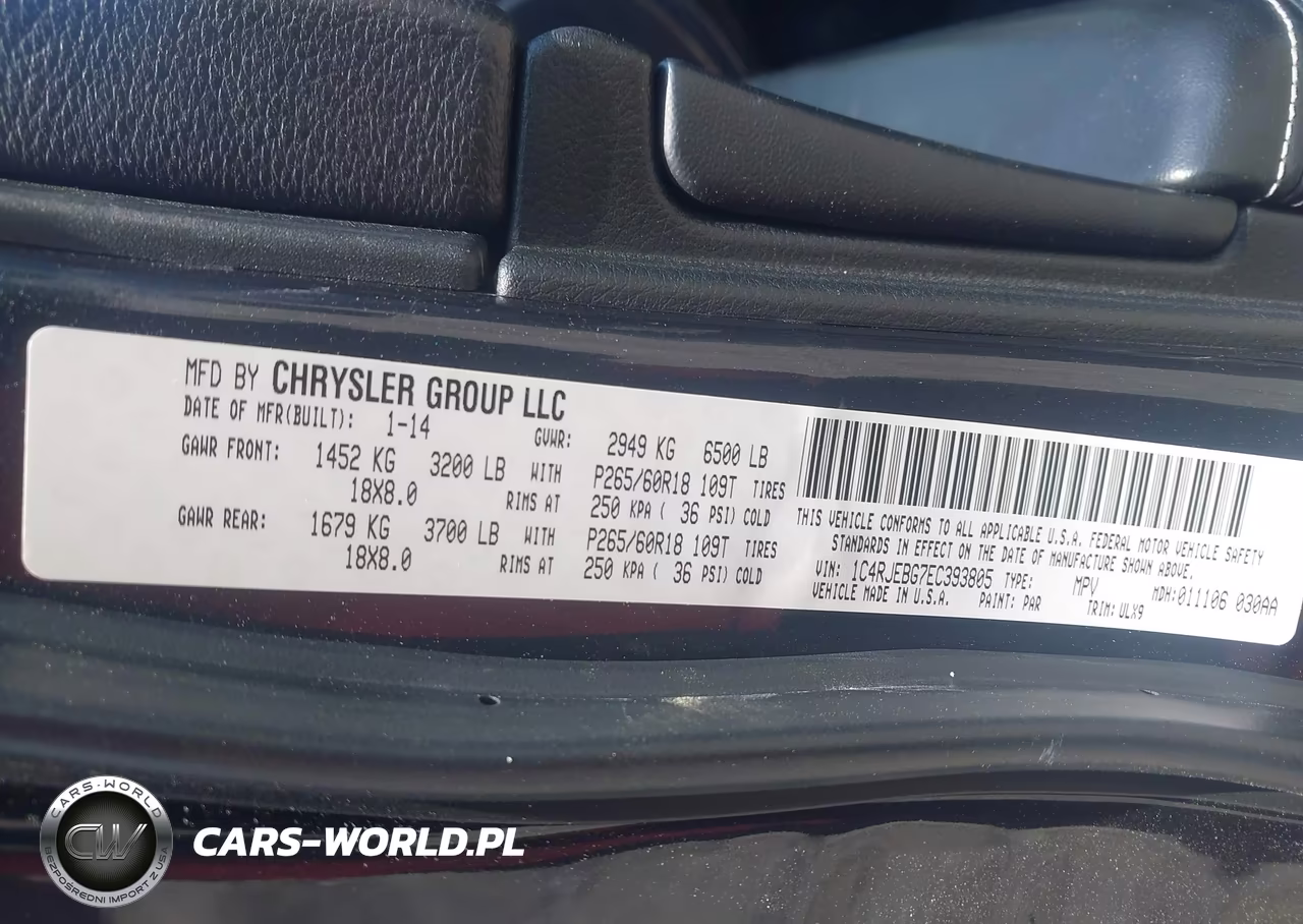 2014 Jeep Grand Cherokee Limited VIN:1C4RJEBG7EC393805 - 9