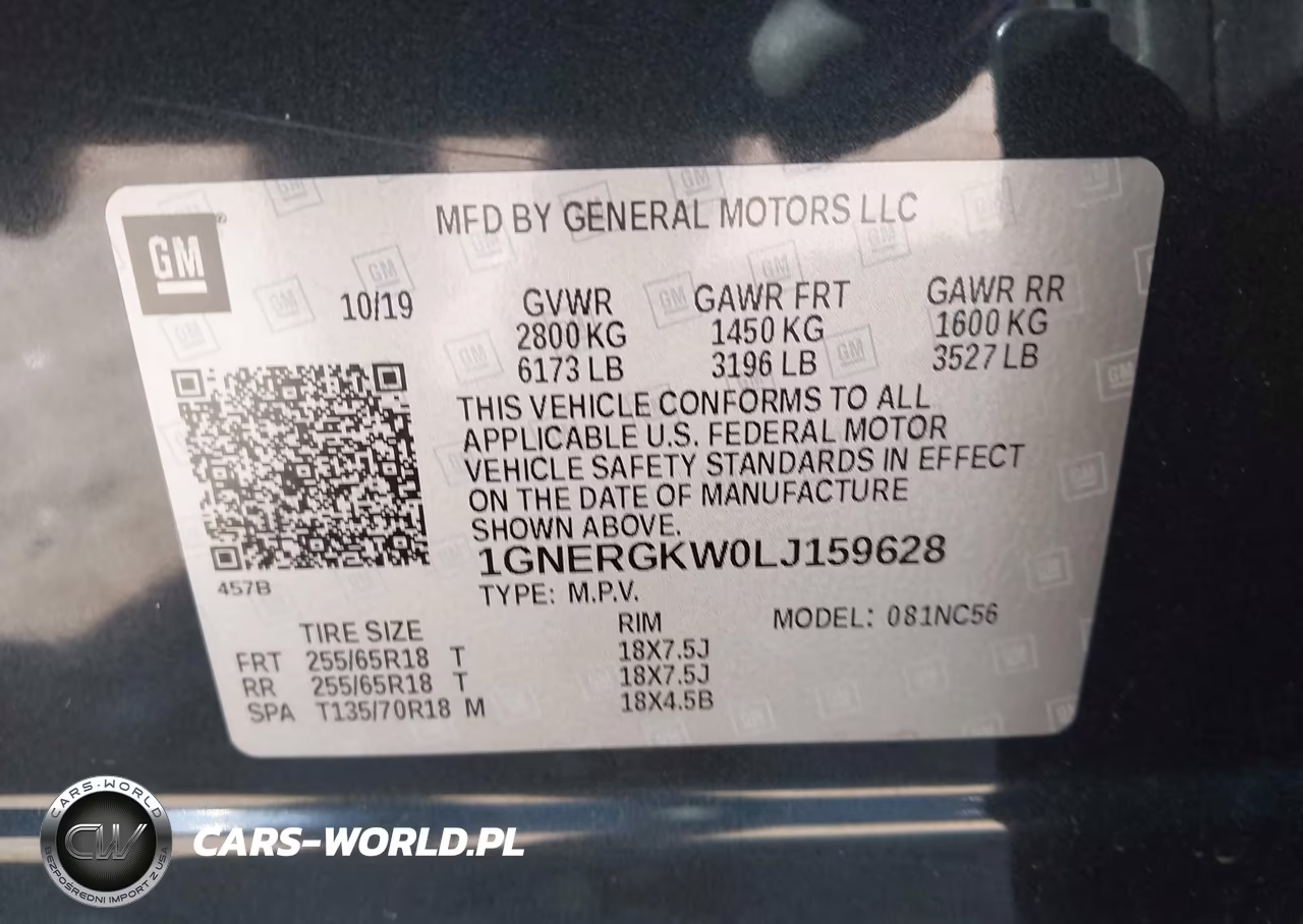 2020 Chevrolet Traverse Fwd Lt Cloth VIN:1GNERGKW0LJ159628 - 9