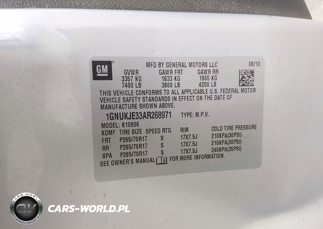 2010 Chevrolet Suburban 1500 Lt1 VIN:1GNUKJE33AR268971 - 9