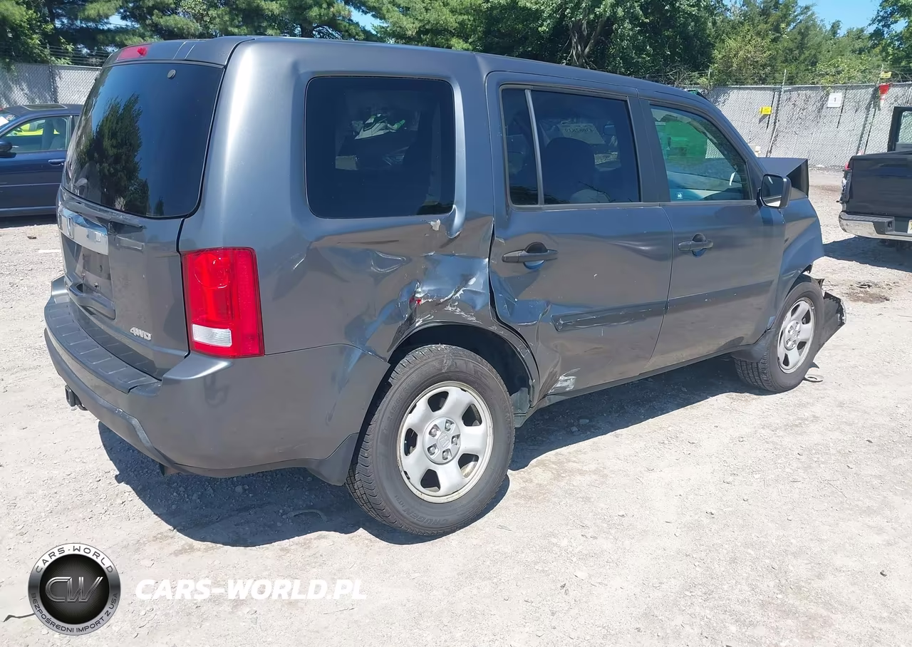 2011 Honda Pilot Lx VIN:5FNYF4H20BB039139 - 4