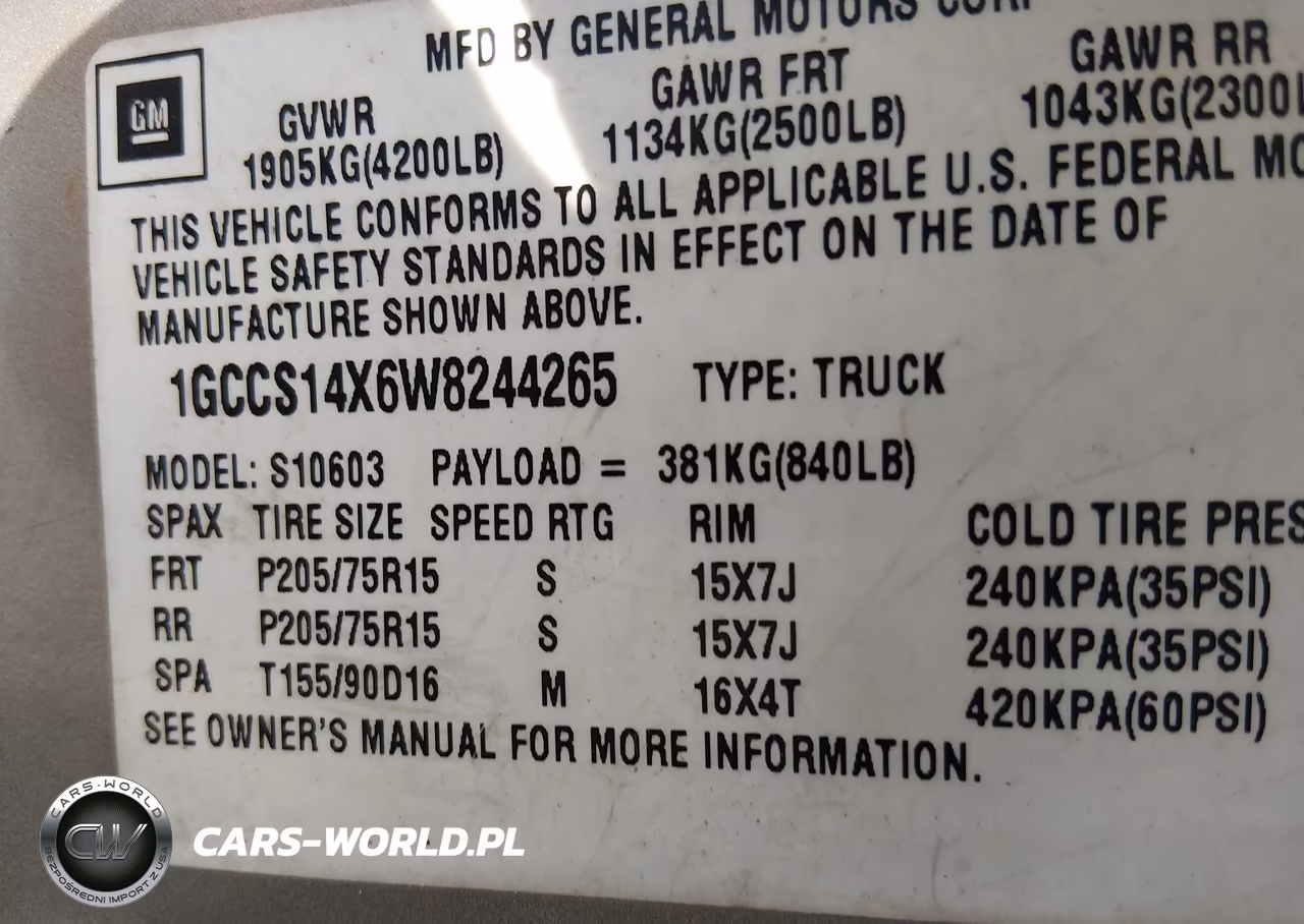 1998 Chevrolet S-10 Fleetside VIN:1GCCS14X6W8244265 - 9