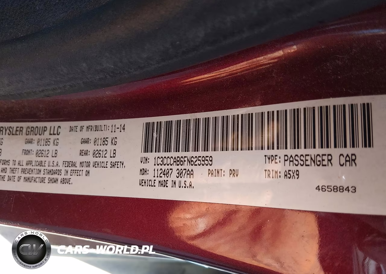 2015 Chrysler 200 Limited VIN:1C3CCCAB6FN625959 - 9