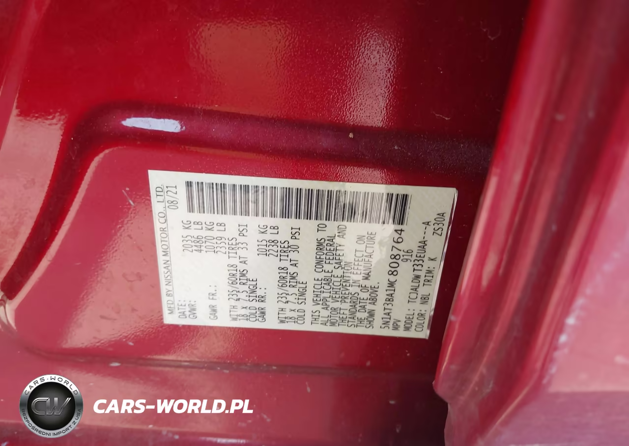 2021 Nissan Rogue Sv Fwd VIN:5N1AT3BA1MC808764 - 9