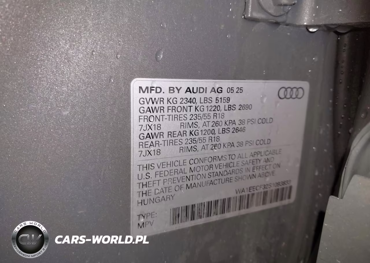 2025 Audi Q3 Premium 45 Tfsi S Line Quattro Tiptronic VIN:WA1EECF32S1093833 - 9