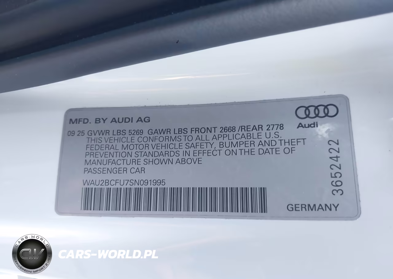 2025 Audi All-New A5 Premium Plus Tfsi Quattro S Tronic VIN:WAU2BCFU7SN091995 - 9