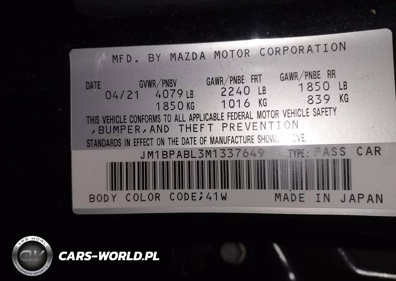 2021 Mazda Mazda3 Select VIN:JM1BPABL3M1337649 - 9