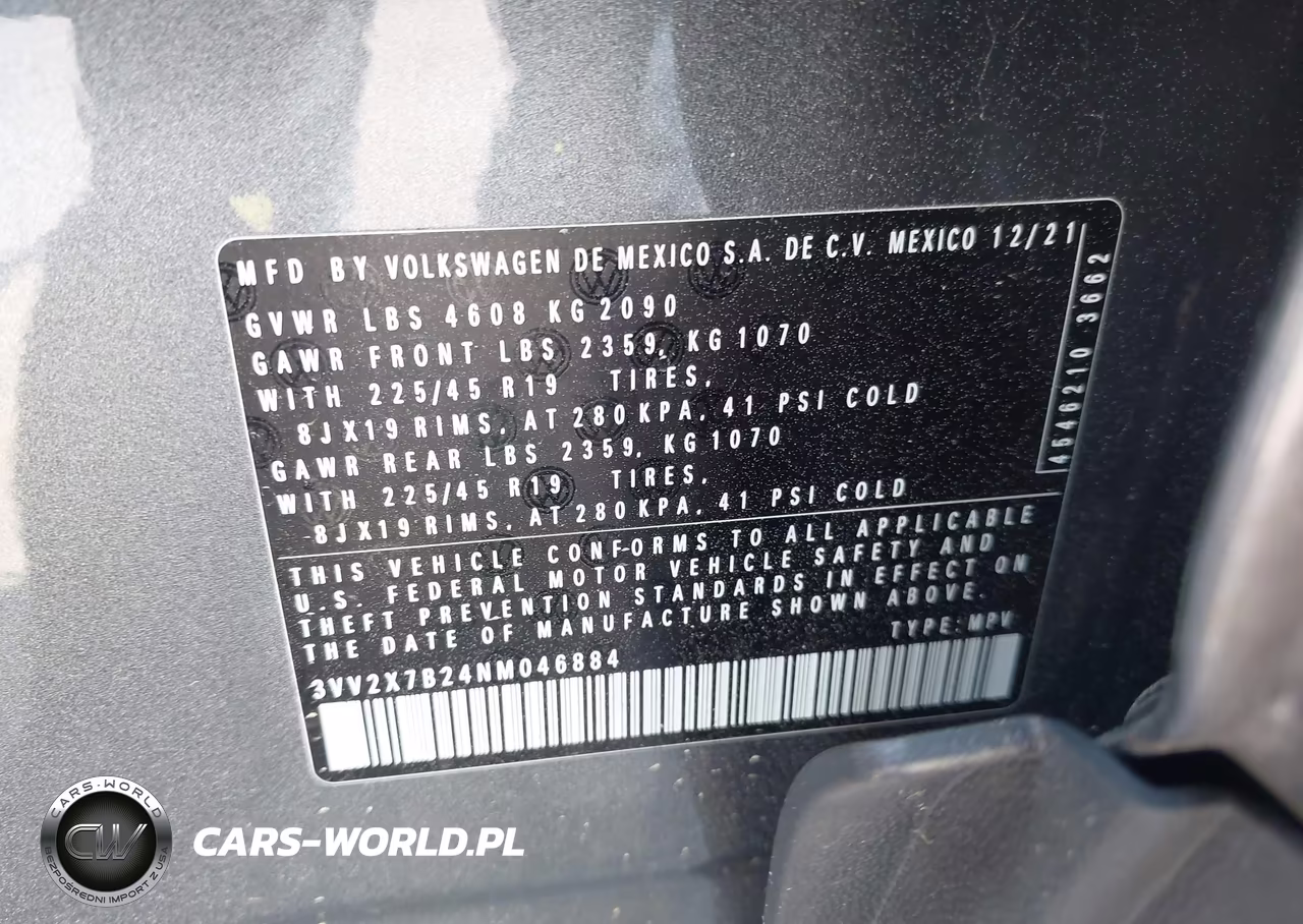 2022 Volkswagen Taos 1.5T Sel VIN:3VV2X7B24NM046884 - 9
