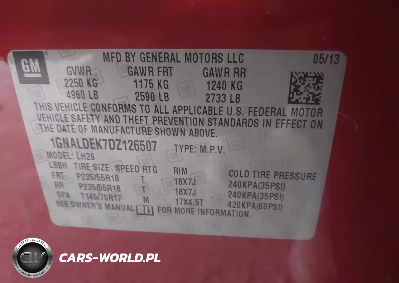 2013 Chevrolet Equinox 1Lt VIN:1GNALDEK7DZ126507 - 9