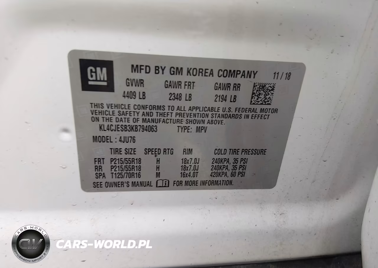 2019 Buick Encore Awd Preferred VIN:KL4CJESB3KB794063 - 9