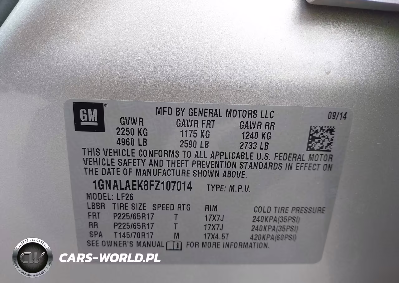 2015 Chevrolet Equinox Ls VIN:1GNALAEK8FZ107014 - 9