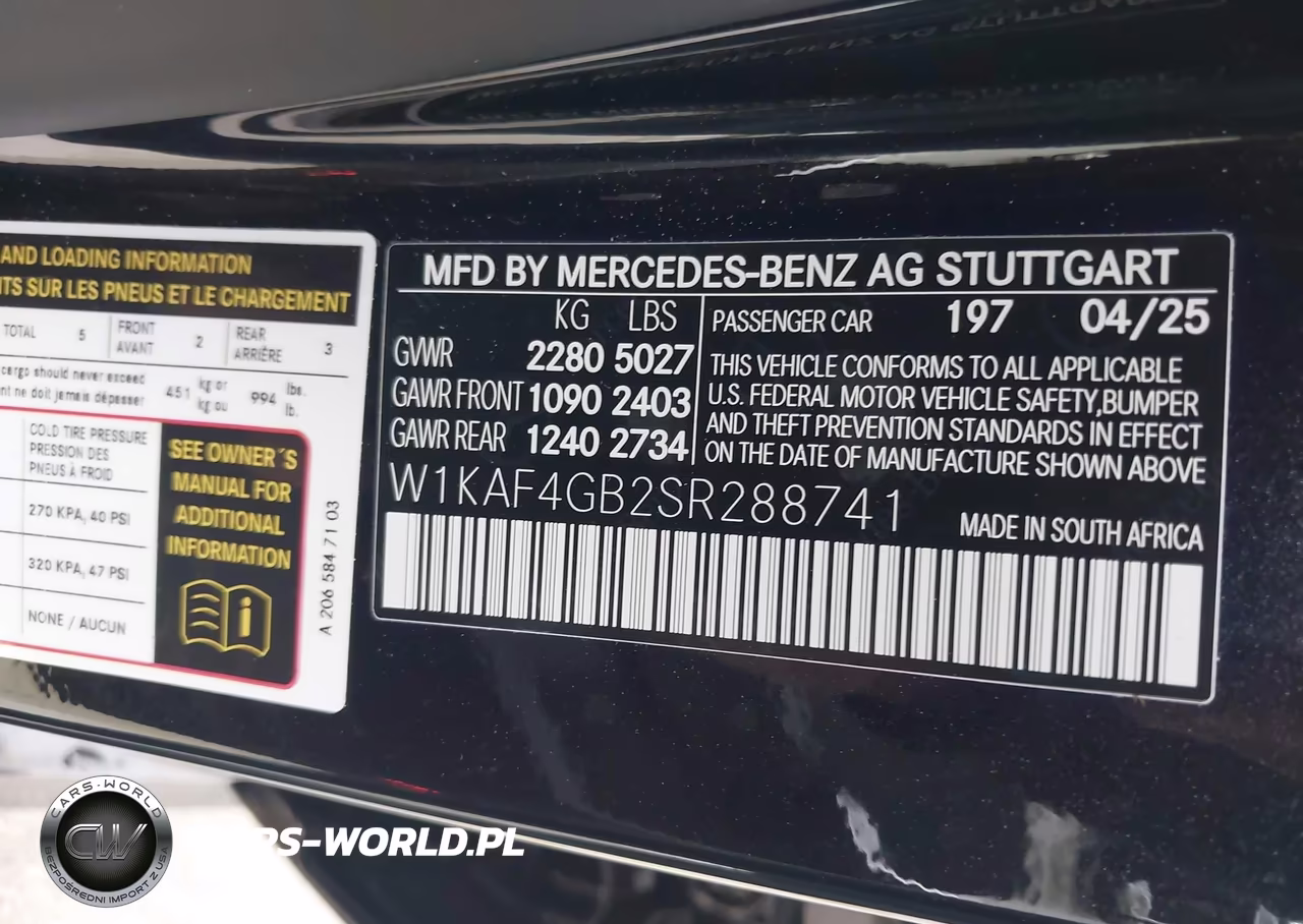 2025 Mercedes-Benz C 300 VIN:W1KAF4GB2SR288741 - 9