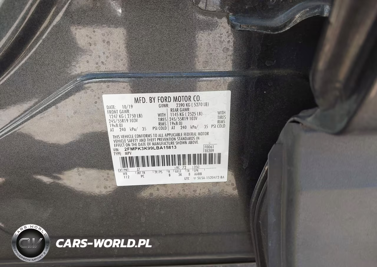 2020 Ford Edge Titanium VIN:2FMPK3K99LBA15813 - 9