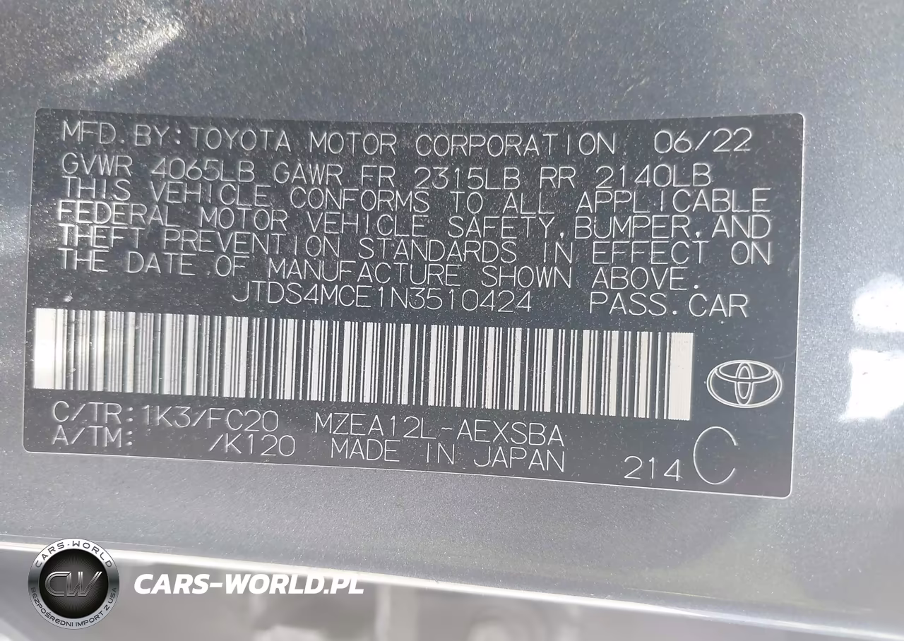 2022 Toyota Corolla Se VIN:JTDS4MCE1N3510424 - 9