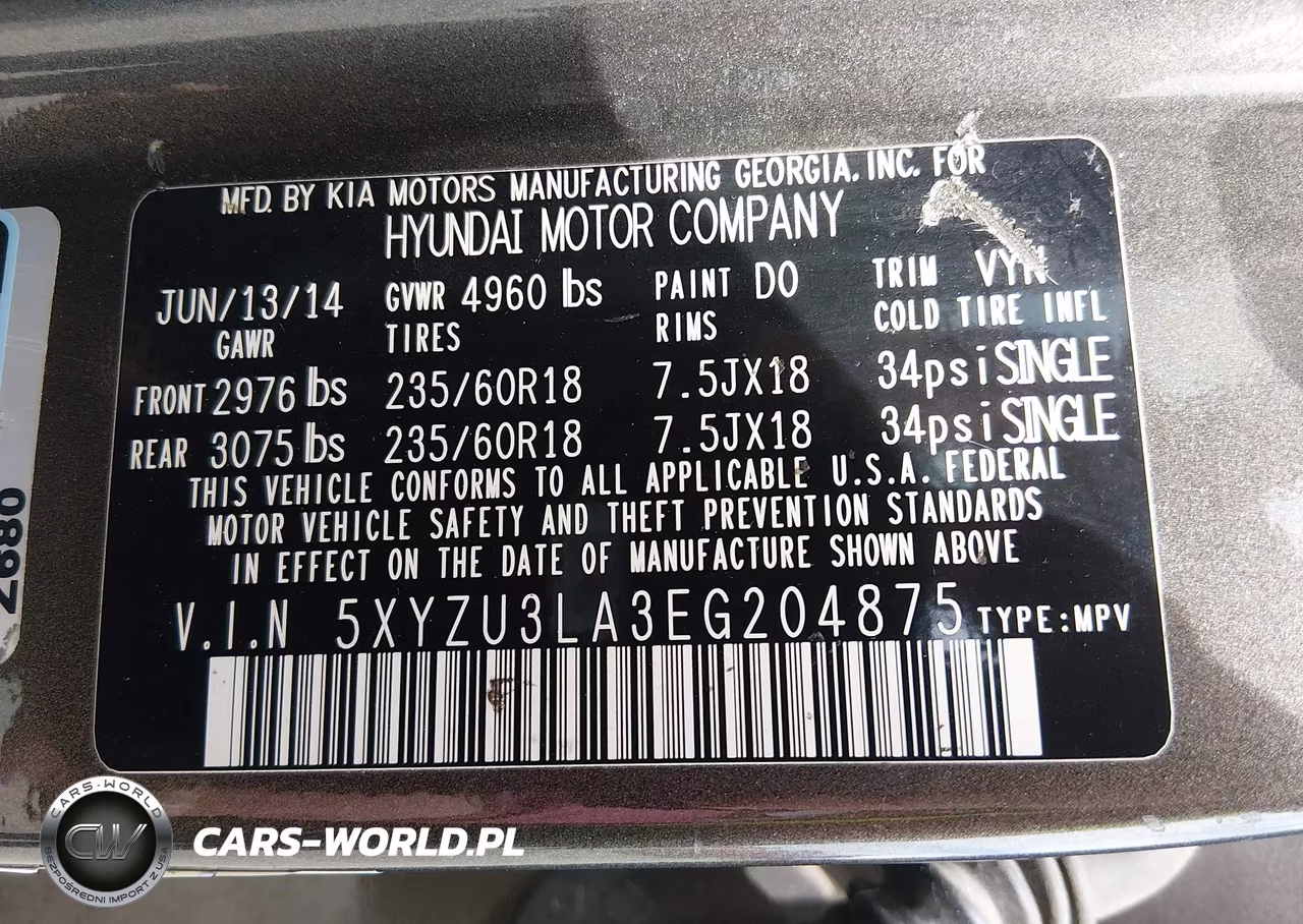 2014 Hyundai Santa Fe Sport 2.0L Turbo VIN:5XYZU3LA3EG204875 - 9