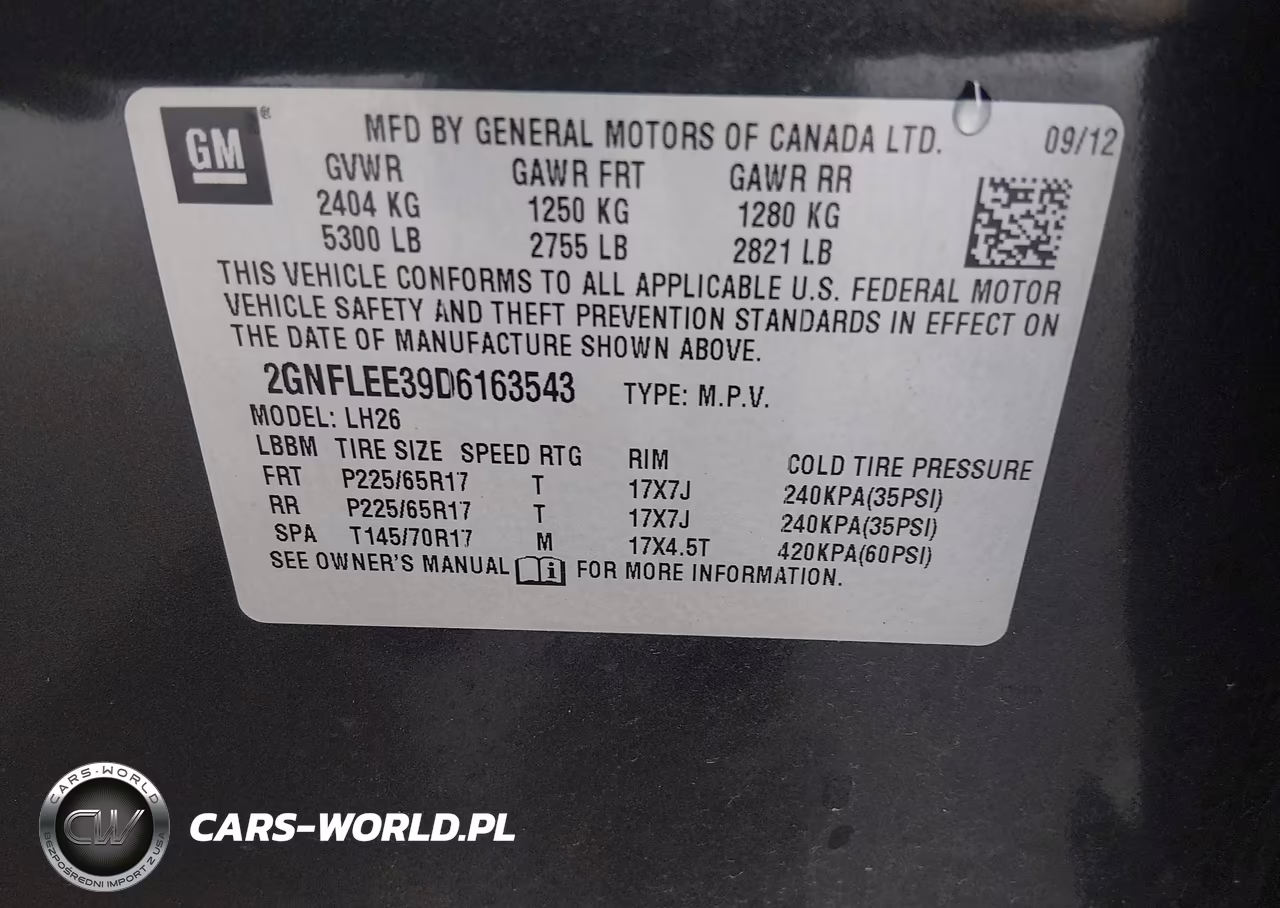 2013 Chevrolet Equinox 1Lt VIN:2GNFLEE39D6163543 - 9