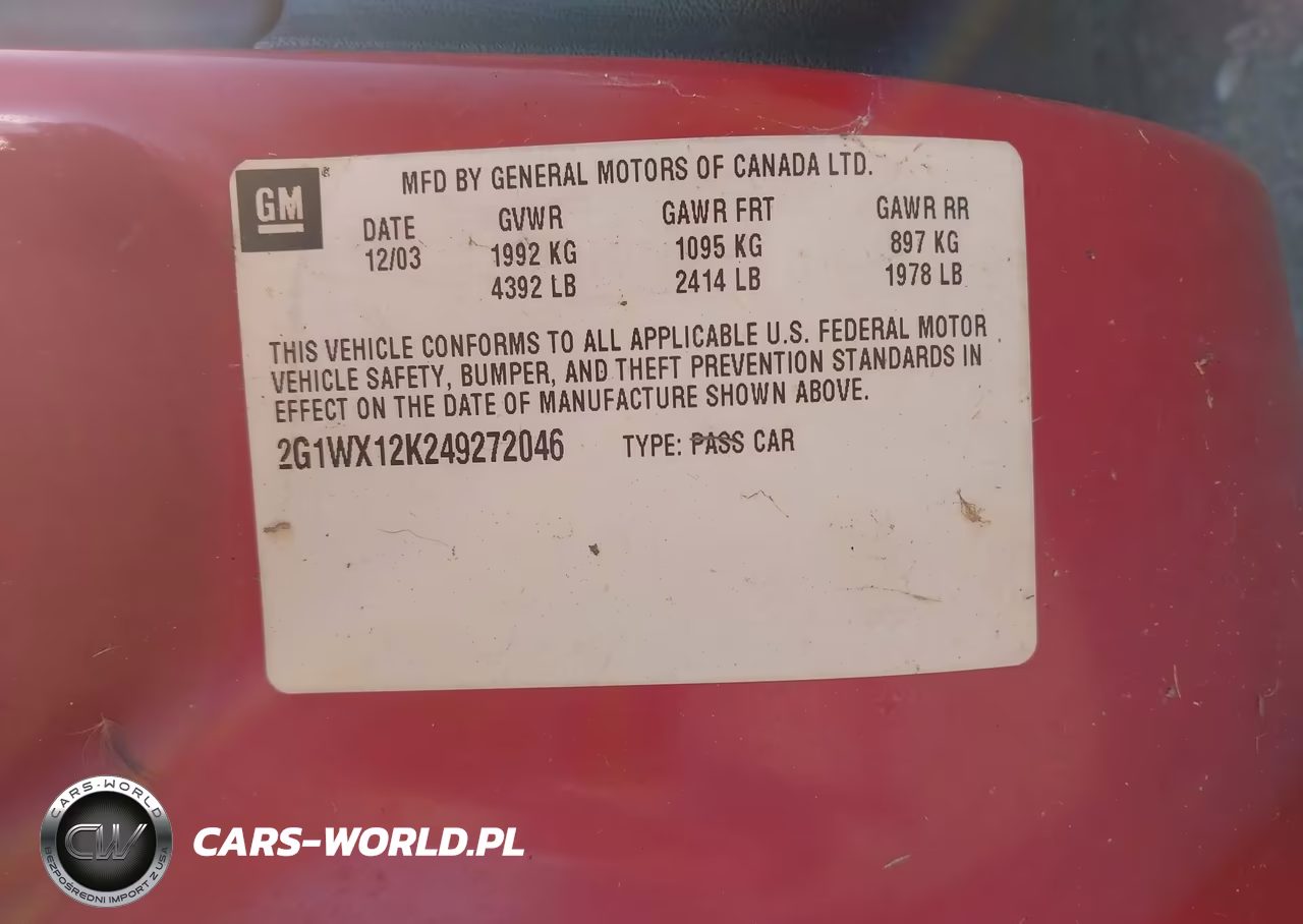 2004 Chevrolet Monte Carlo Ss VIN:2G1WX12K249272046 - 9