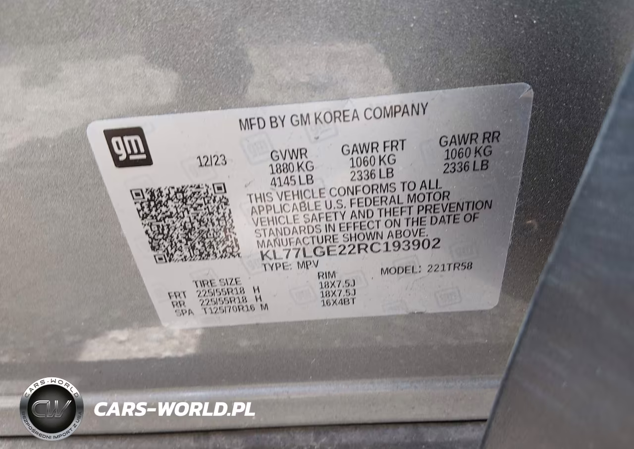 2024 Chevrolet Trax Fwd 1Rs VIN:KL77LGE22RC193902 - 9