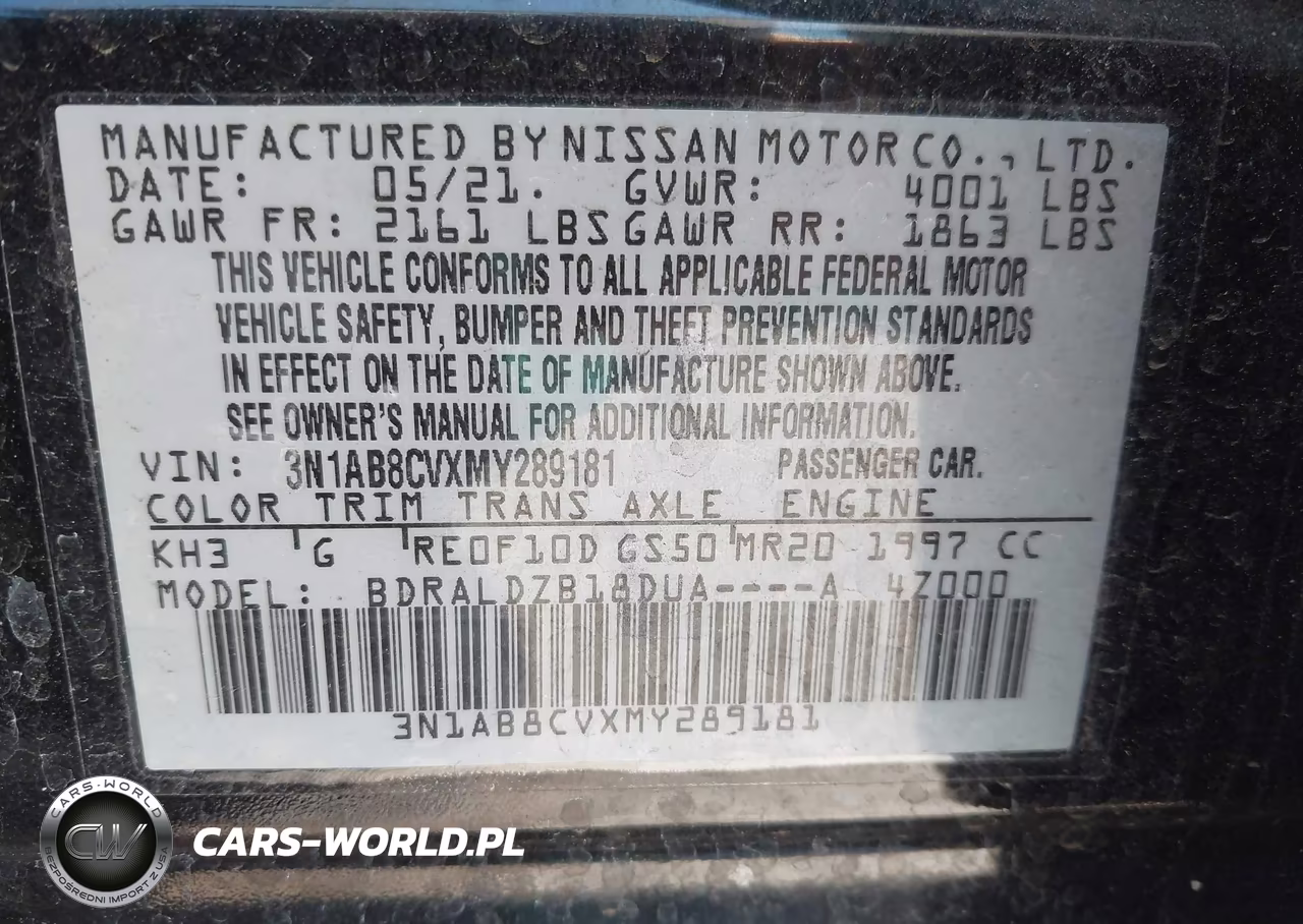 2021 Nissan Sentra Sv Xtronic Cvt VIN:3N1AB8CVXMY289181 - 9