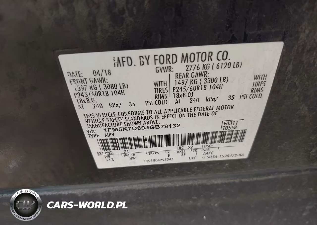 2018 Ford Explorer Xlt VIN:1FM5K7D89JGB78132 - 9
