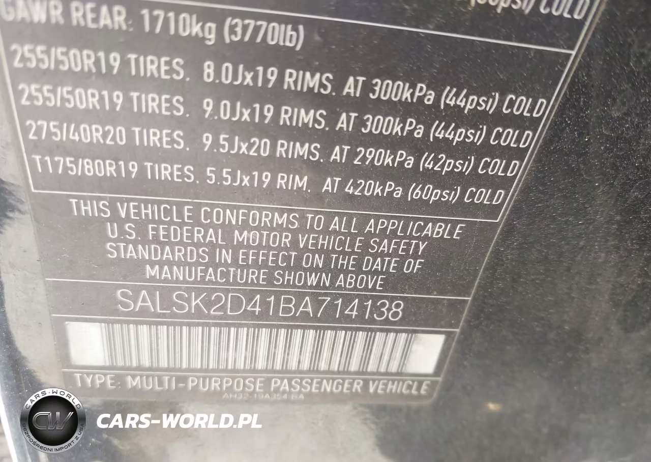 2011 Land Rover Range Rover Sport Hse VIN:SALSK2D41BA714138 - 9