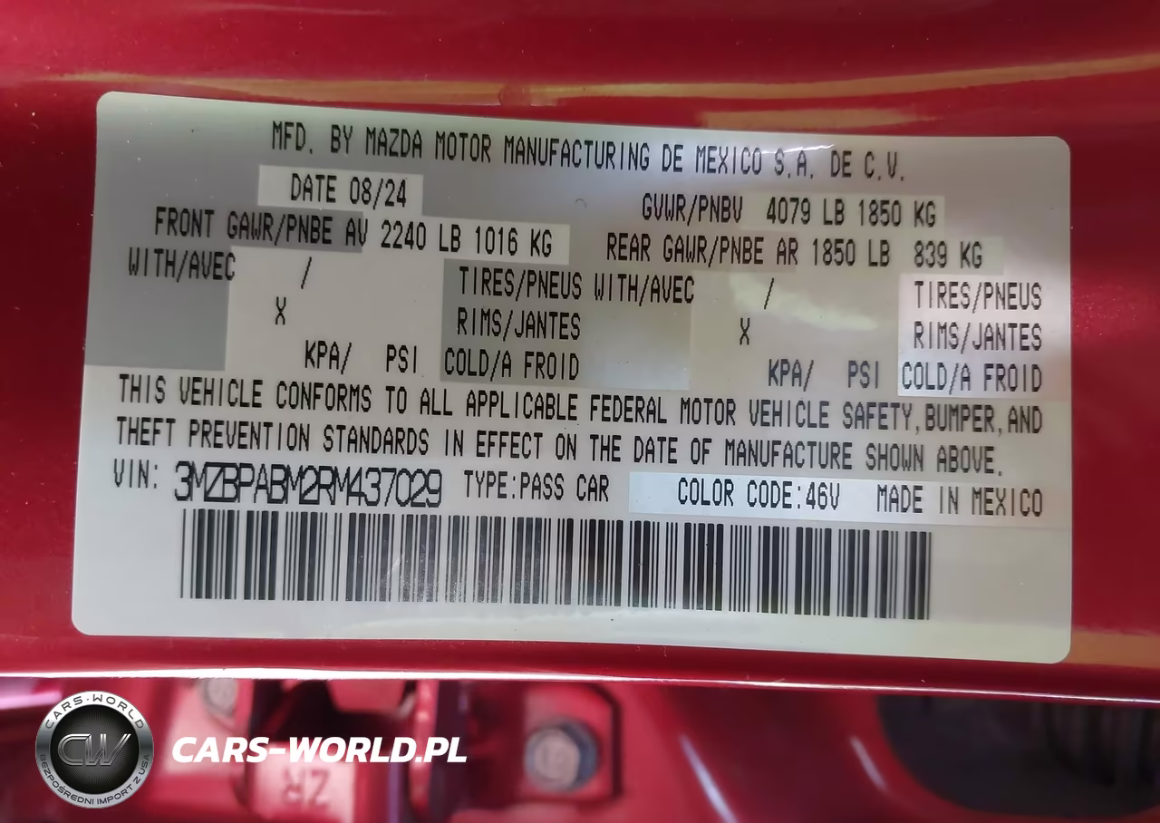 2024 Mazda Mazda3 2.5 S Select Sport VIN:3MZBPABM2RM437029 - 9
