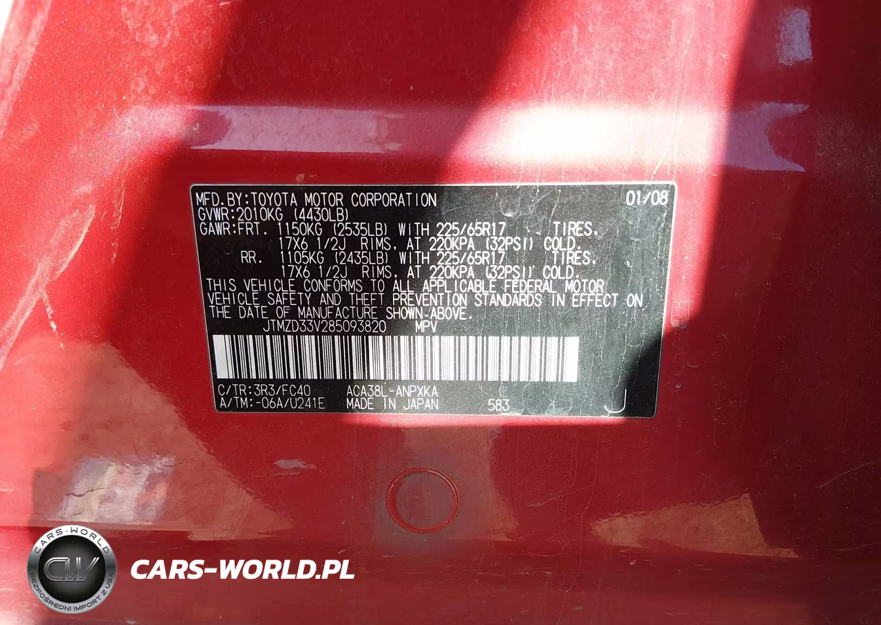 2008 Toyota Rav4 VIN:JTMZD33V285093820 - 9