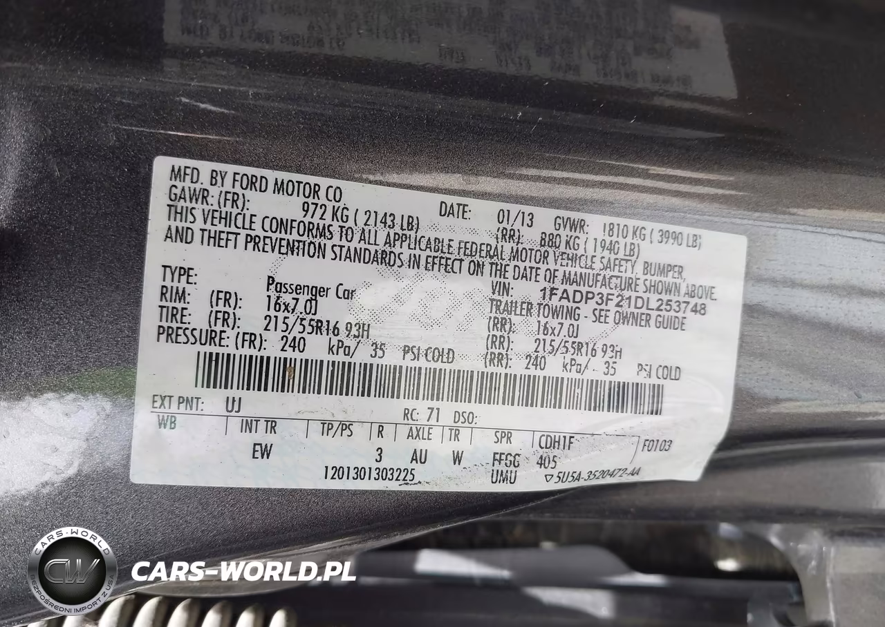 2013 Ford Focus Se VIN:1FADP3F21DL253748 - 9
