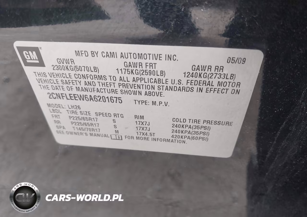 2010 Chevrolet Equinox Lt VIN:2CNFLEEW6A6201675 - 9