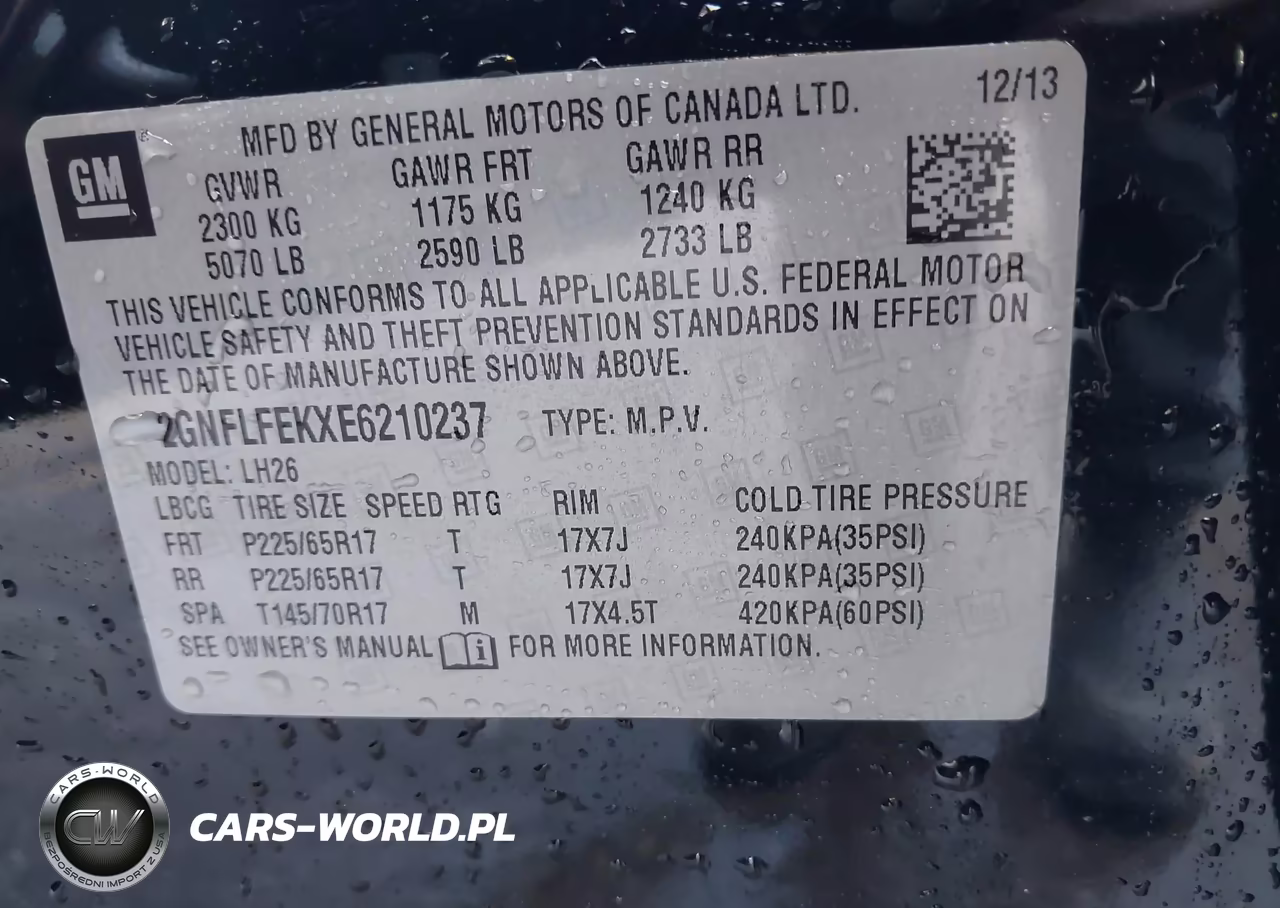 2014 Chevrolet Equinox 1Lt VIN:2GNFLFEKXE6210237 - 9