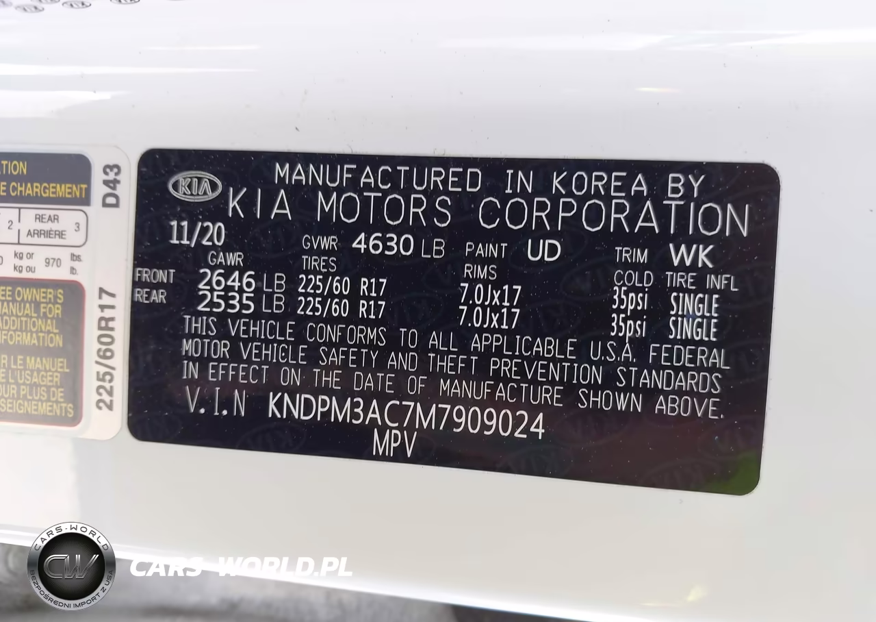 2021 Kia Sportage Lx VIN:KNDPM3AC7M7909024 - 9