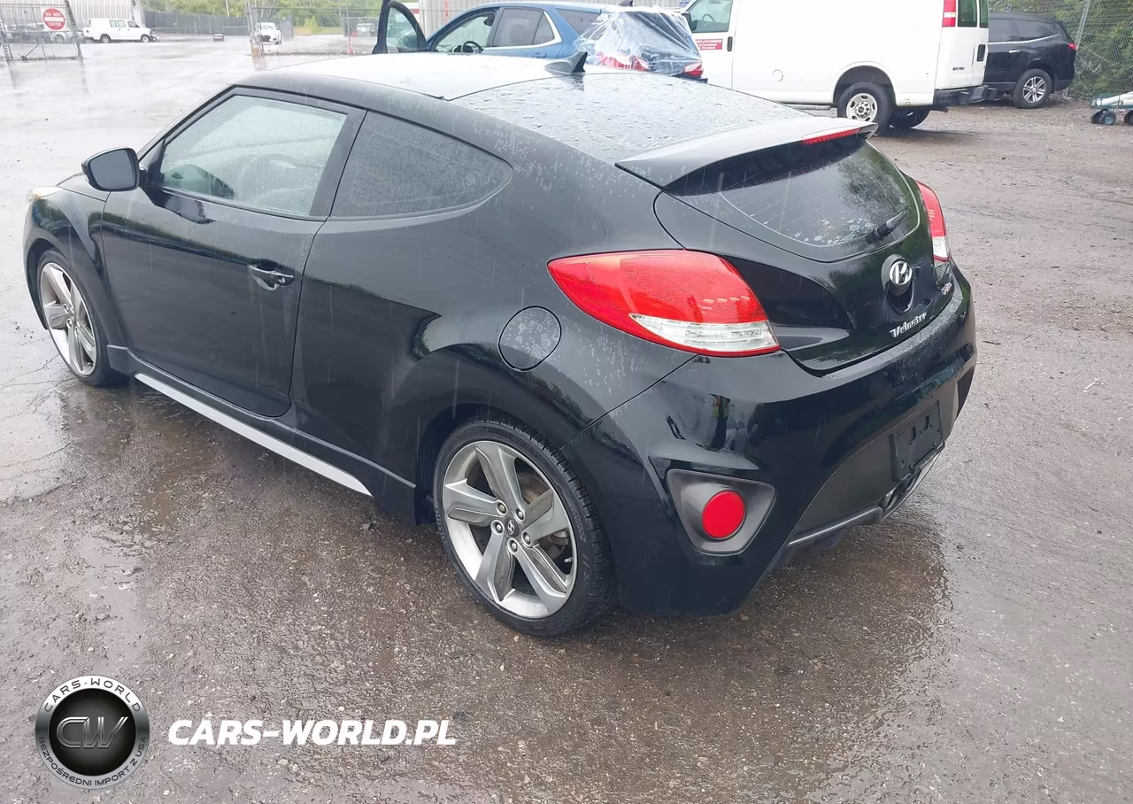 2013 Hyundai Veloster Turbo W-Blue VIN:KMHTC6AE7DU136234 - 3