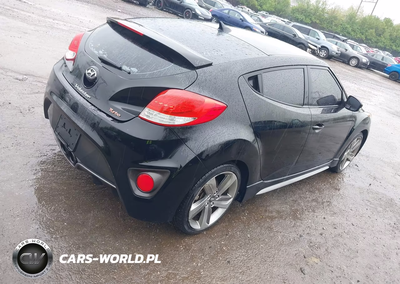 2013 Hyundai Veloster Turbo W-Blue VIN:KMHTC6AE7DU136234 - 4