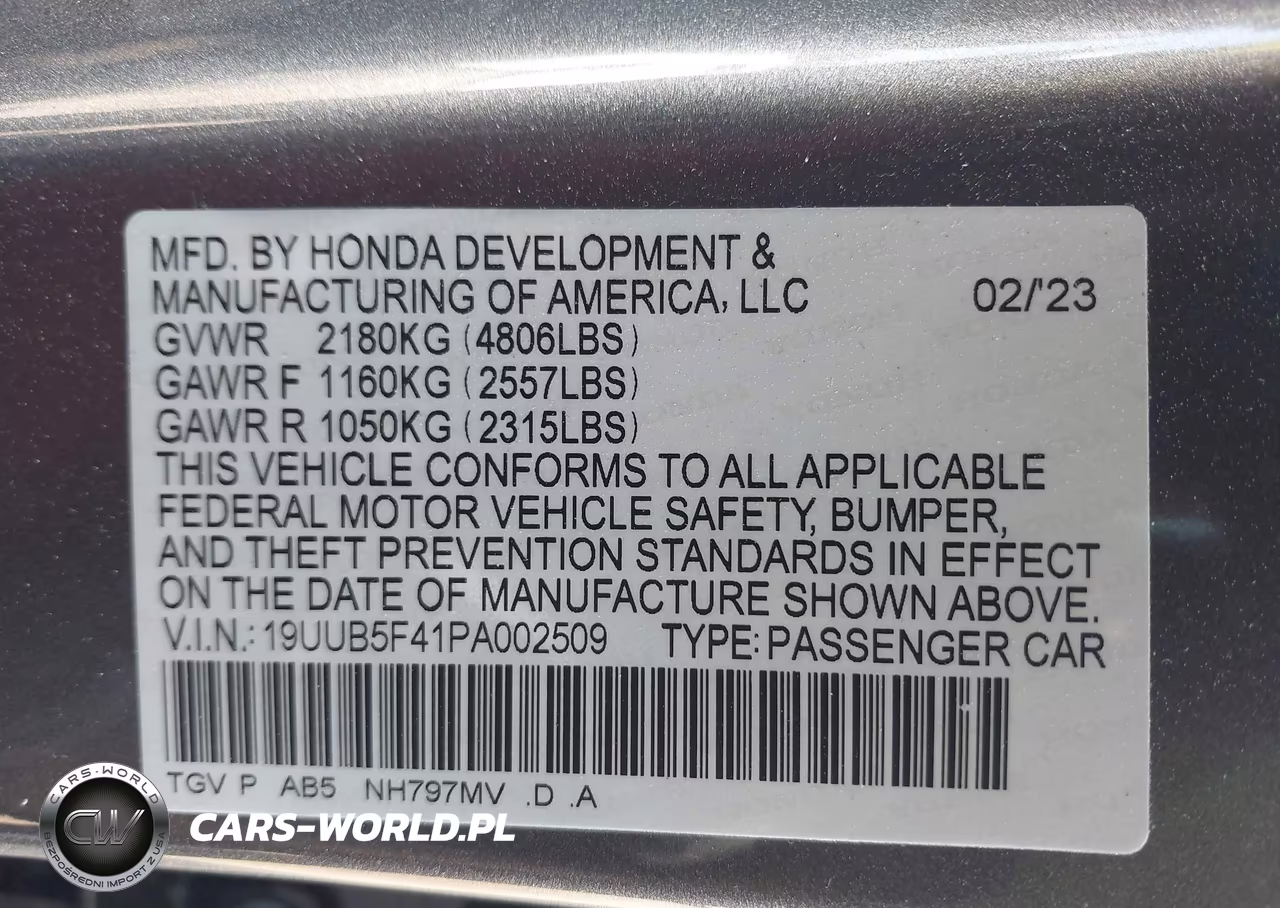 2023 Acura Tlx Technology Package VIN:19UUB5F41PA002509 - 9