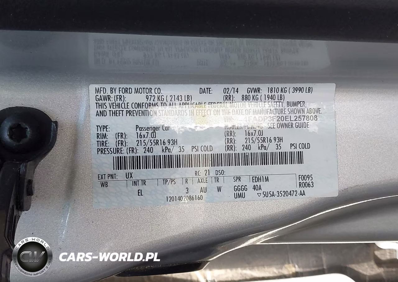 2014 Ford Focus Se VIN:1FADP3F20EL257808 - 9