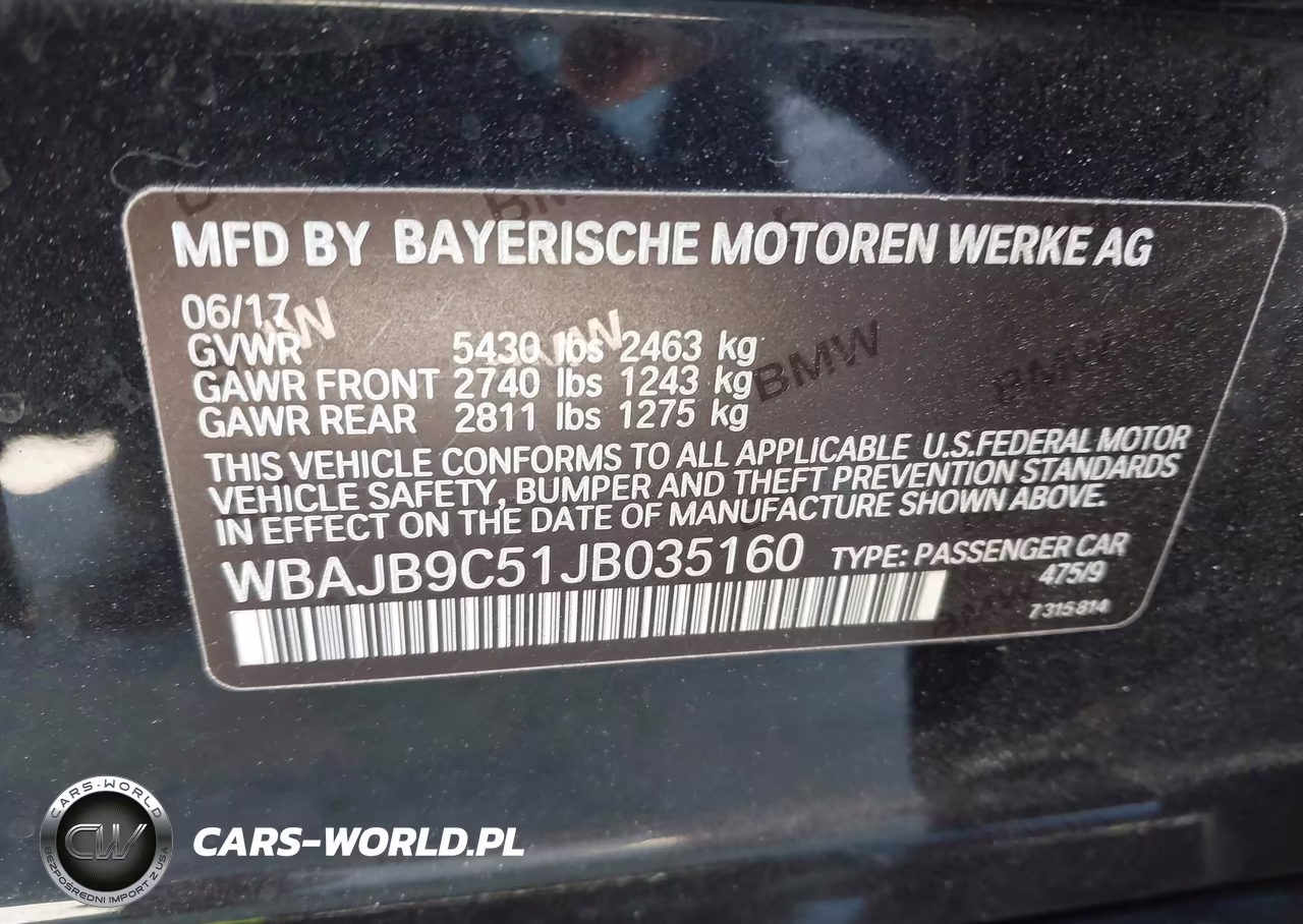 2018 BMW M550I xDrive VIN:WBAJB9C51JB035160 - 9