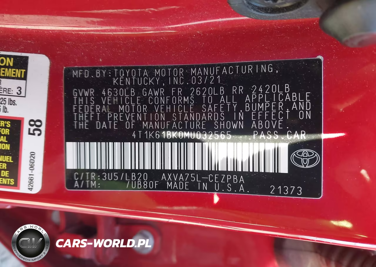 2021 Toyota Camry Xse Awd VIN:4T1K61BK0MU032565 - 9