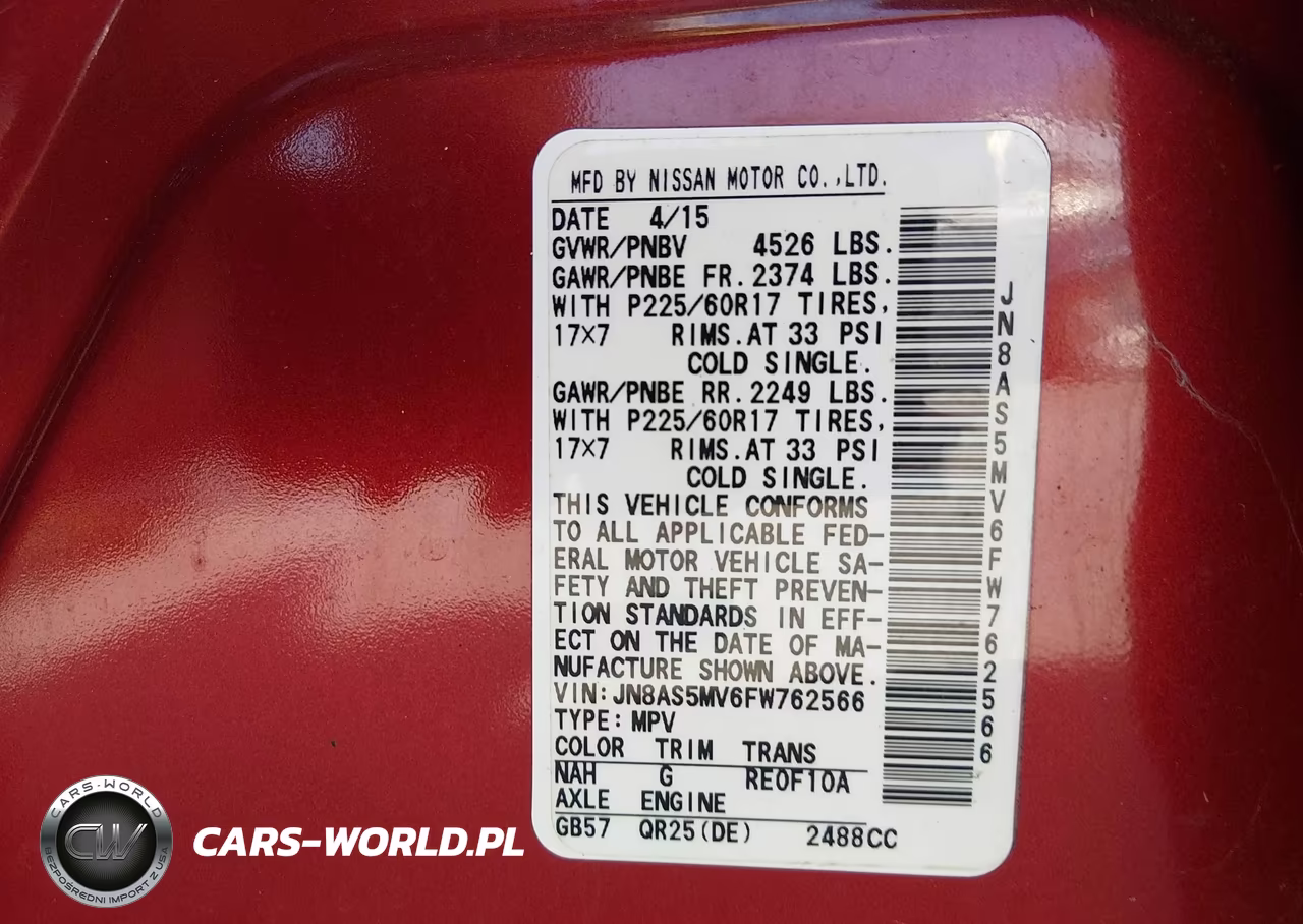 2015 Nissan Rogue Select S VIN:JN8AS5MV6FW762566 - 9