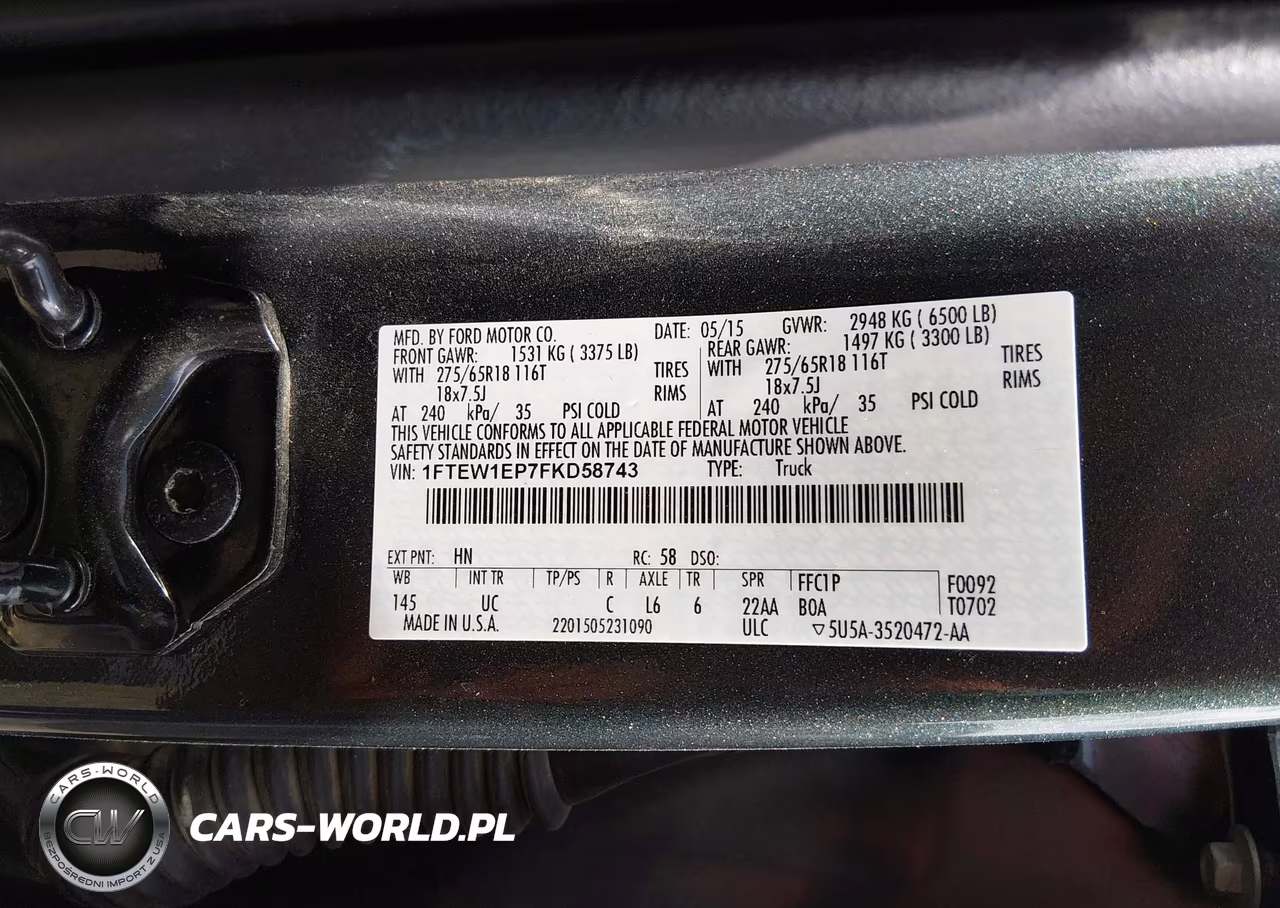 2015 Ford F-150 Xlt VIN:1FTEW1EP7FKD58743 - 9