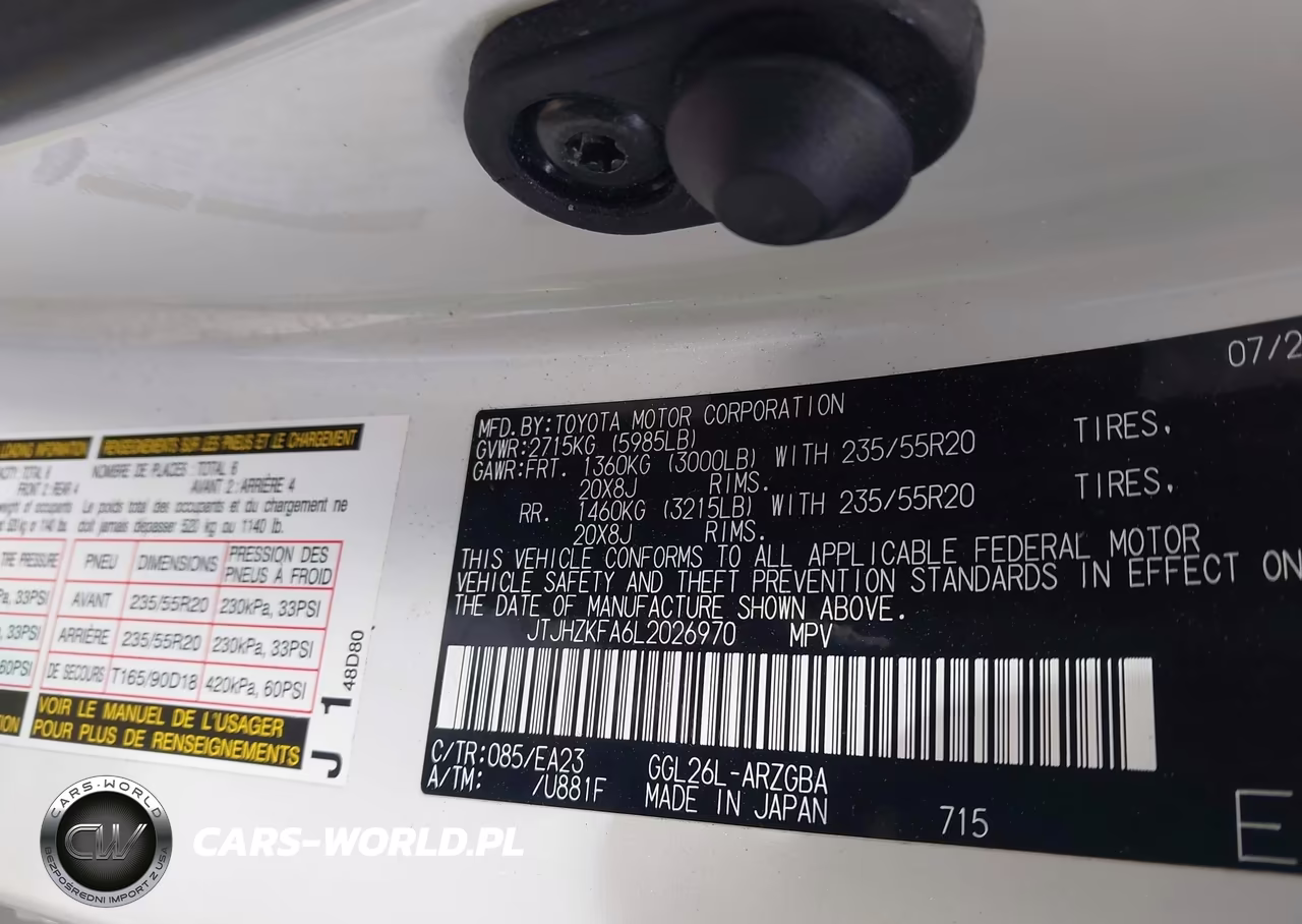 2020 Lexus Rx 350L VIN:JTJHZKFA6L2026970 - 9