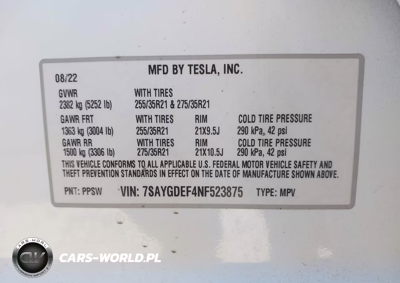 2022 Tesla Model Y Performance Dual Motor All-Wheel Drive VIN:7SAYGDEF4NF523875 - 9